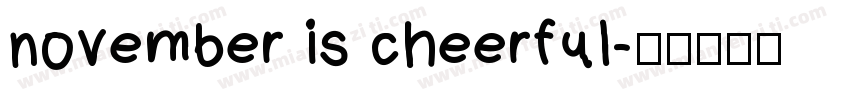 november is cheerful字体转换